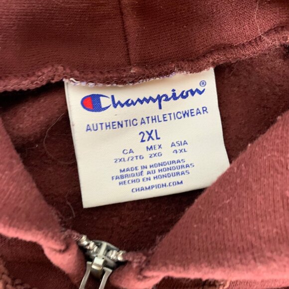 MIT Engineers Maroon Champion Full Zip Hoodie Mens 2XL XXL - Picture 3 of 5